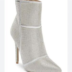 Wild Diva Lounge Giselle Rhinestone Ankle Stiletto Boot